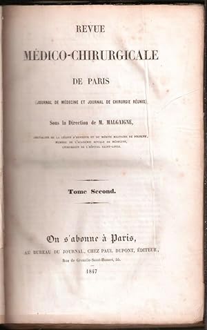 Revue médico-chirurgicale de Paris. TOME 2