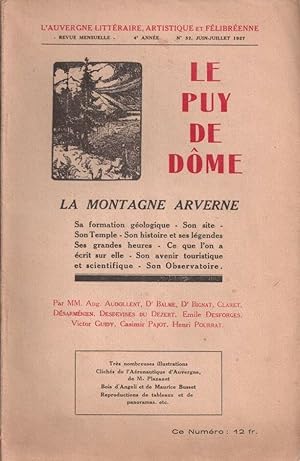 L'Auvergne littéraire artistique et félibréenne n° 32 Le Puy de Dôme la montagne arverne