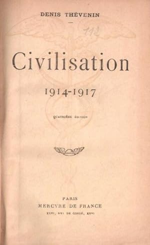 Image du vendeur pour Civilisation 1914-1917 mis en vente par LE GRAND CHENE