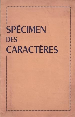 Spécimen des caractères