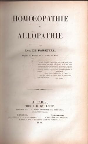 Homoeopathie et allopathie