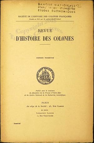 Revue française d histoire d outre-mer. Année 1961 complète.