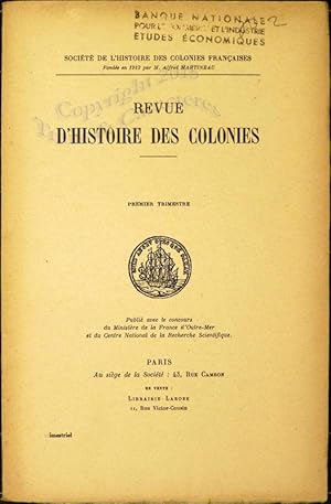 Revue française d histoire d outre-mer. Année 1964 complète.