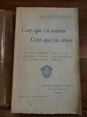 Seller image for Ceux que j'ai connus, Ceux que j'ai aims. for sale by Librairie Lang