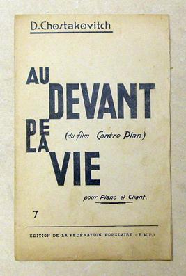 Au devant de la vie (Du film Contre Plan) Pour piano et chant. Notenblatt.