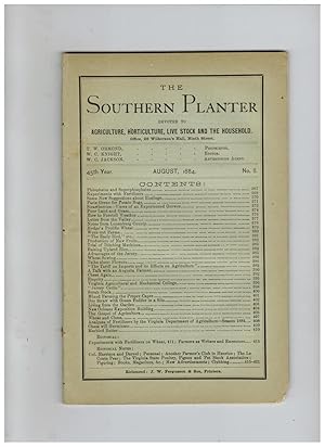 THE SOUTHERN PLANTER, DEVOTED TO AGRICULTURE, HORTICULTURE, LIVE STOCK AND THE HOUSEHOLD. August,...