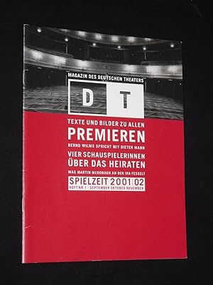 Bild des Verkufers fr Magazin des Deutschen Theaters [DT-Magazin], Spielzeit 2001/ 02, Heft 1, September/ Oktober/ November zum Verkauf von Fast alles Theater! Antiquariat fr die darstellenden Knste