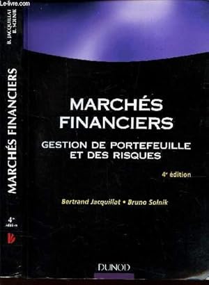 Immagine del venditore per MARCHES FINANCIERS - GESTION DE PORTEFEUILLE ET DES RISQUES. venduto da Le-Livre