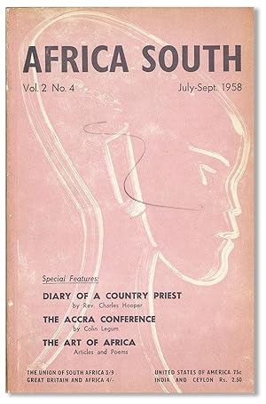 Seller image for Africa South; Vol. 2, no. 4, July-September, 1958 for sale by Lorne Bair Rare Books, ABAA