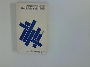 Bild des Verkufers fr Deutsche Lyrik : Gedichte seit 1945 zum Verkauf von ANTIQUARIAT FRDEBUCH Inh.Michael Simon