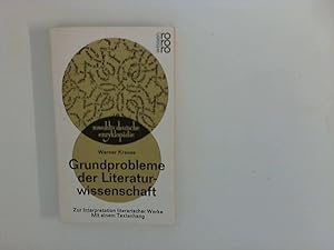 Seller image for Grundprobleme der Literaturwissenschaft. for sale by ANTIQUARIAT FRDEBUCH Inh.Michael Simon