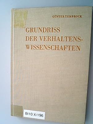 Seller image for Grundriss der Verhaltenswissenschaften for sale by Antiquariat Bookfarm