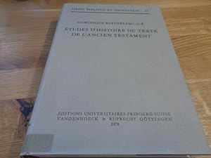 Bild des Verkufers fr tudes d'histoire du texte de l'Ancien Testament (Orbis biblicus et orientalis) (French Edition) zum Verkauf von suspiratio - online bcherstube