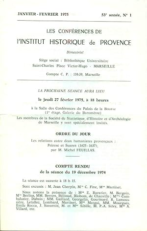 Image du vendeur pour Les confrences de l'Institut historique de Provence .53e anne. No 1 mis en vente par dansmongarage