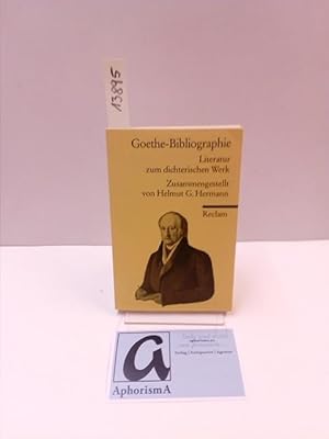 Bild des Verkufers fr Goethe-Bibliographie. Literatur zum dichterischen Werk. zum Verkauf von AphorismA gGmbH