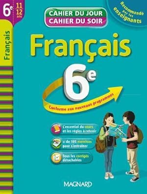 cahier du jour / cahier du soir : français ; 6ème