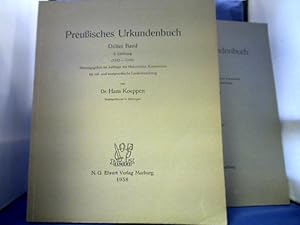 Bild des Verkufers fr Preuisches Urkundenbuch. Dritter Band in 2 Teilen: 2. Lieferung (1342-1345) + Nachtrge und Register. zum Verkauf von Antiquariat Michael Solder