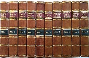 Boswell's Life of Samuel Johnson 8 Vols. + 2 Johnsonia All Full Original Leather