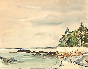 Seller image for George C. Morrison RUA - Mid 20th Century Watercolour, Coastal Landscape for sale by Sulis Fine Art