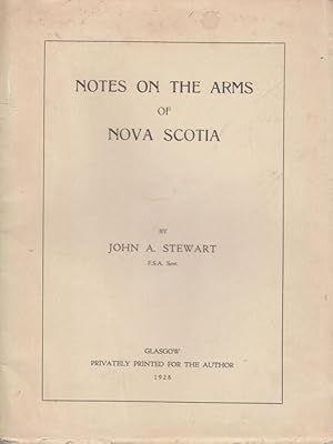 Imagen del vendedor de Notes on the Arms of Nova Scotia. a la venta por Antiquariat Carl Wegner