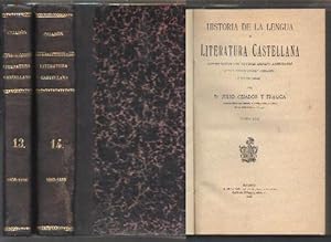 HISTORIA DE LA LENGUA Y LITERATURA CASTELLANA. TOMOS XIII Y XIV.
