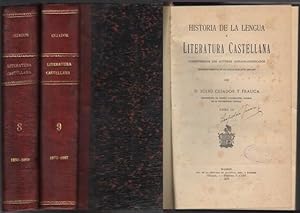 HISTORIA DE LA LENGUA Y LITERATURA CASTELLANA. TOMOS 8 y 9.