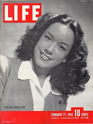 Image du vendeur pour Life Magazine, Volume 16. No, 8; February 21, 1944 mis en vente par Dorley House Books, Inc.