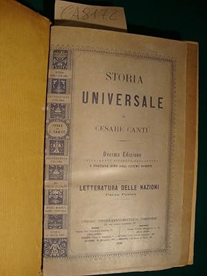 Storia Universale (Parte prima: letteratura delle Nazioni - Parte seconda: )