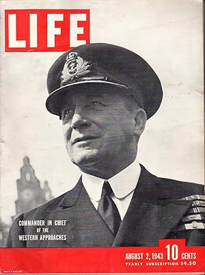 Seller image for Life Magazine, Volume 15. No. 5; August 2, 1943 for sale by Dorley House Books, Inc.