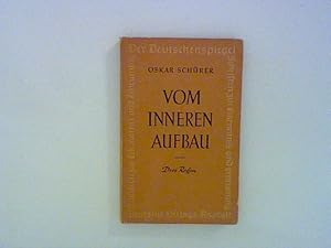 Bild des Verkufers fr Vom inneren Aufbau. 3 Reden. zum Verkauf von ANTIQUARIAT FRDEBUCH Inh.Michael Simon