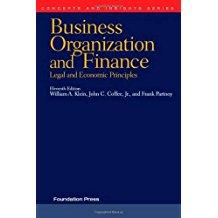 Seller image for Concepts & Insights Series: Business Organization and Finance, Legal and Economic Principles for sale by BarristerBooks