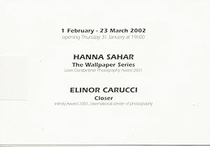 Seller image for Hanna Sahar : The Wallpaper Series / Elinor Carucci : Closer for sale by The land of Nod - art & books