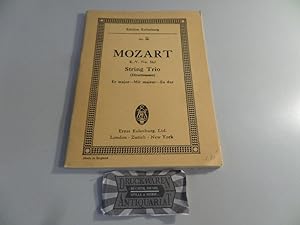 Immagine del venditore per Mozart. KV No. 563. String Trio (Divertimento). Es dur for Violin, Viola and Violoncello. Edition Eulenburg No. 70. venduto da Druckwaren Antiquariat