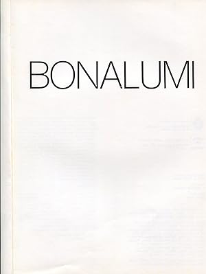 Bild des Verkufers fr Bonalumi zum Verkauf von Studio Bibliografico Marini