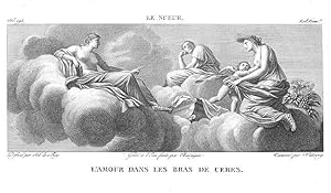 Seller image for L'Amour dans les bras de Crs [L'Amour, rprimand par sa mre, se rfugie dans les bras de Crs]. GALERIE DU MUSE NAPOLON - N 195 de la IIIme Srie des eaux-fortes publies l'anne 1804 for sale by Lirolay