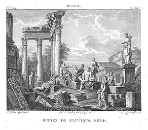 Image du vendeur pour Ruines de l'antique Rome [Capriccio de ruines romaines avec un prdicateur]. GALERIE DU MUSE NAPOLON - N 249 de la IVme Srie des eaux-fortes publies l'anne 1807 mis en vente par Lirolay