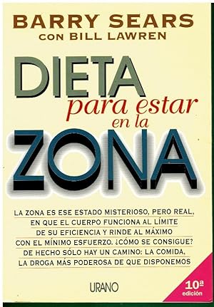 Seller image for DIETA PARA ESTAR EN LA ZONA. 10 ed. Trad. Ed. for sale by angeles sancha libros