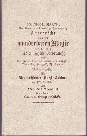 Seller image for Unterricht von der wunderbaren Magie und derselben Medicinischem Gebrauch for sale by Graphem. Kunst- und Buchantiquariat