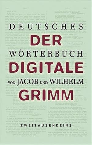 Bild des Verkufers fr Deutsches Wrterbuch (nur 1.CD-ROM) (CD-ROM 2 fehlt!) Der Digitale Grimm. Elektronische Ausgabe der Erstbearbeitung fr PC zum Verkauf von Roland Antiquariat UG haftungsbeschrnkt