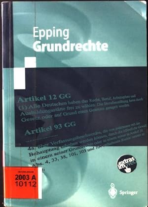 Bild des Verkufers fr Grundrechte. Springer-Lehrbuch zum Verkauf von books4less (Versandantiquariat Petra Gros GmbH & Co. KG)