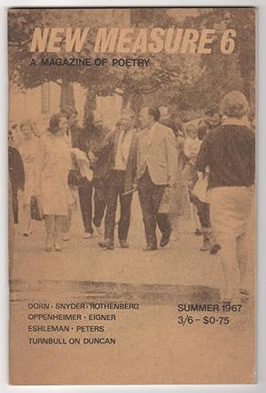 Bild des Verkufers fr New Measure 6 (Summer 1967) zum Verkauf von Philip Smith, Bookseller
