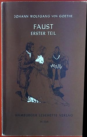 Seller image for Faust, der Tragdie erster Teil. Hamburger Lesehefte, 29. Heft. for sale by biblion2