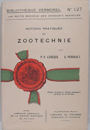 Seller image for Notions pratiques de zootechnie. for sale by Philippe Lucas Livres Anciens