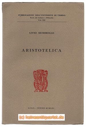 Bild des Verkufers fr Aristotelica. zum Verkauf von Heinrich Heine Antiquariat oHG