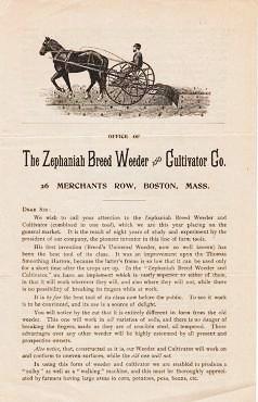 THE ZEPHANIAH BREED WEEDER AND CULTIVATOR CO