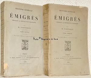 Bild des Verkufers fr Histoire gnrale des migrs pendant la Rvolution franaise. Troisime dition, revue et corrige. 2 Volumes. zum Verkauf von Bouquinerie du Varis