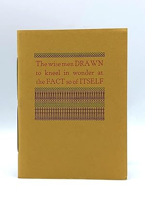 [Cover title:] The Wise Men Drawn to Kneel in Wonder at the Fact so of Itself