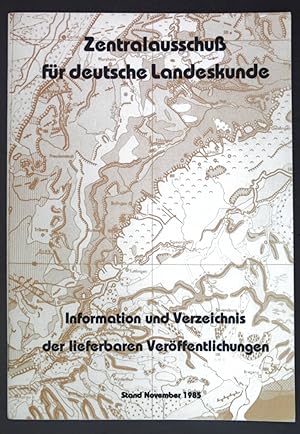 Bild des Verkufers fr Information und Verzeichnis der lieferbaren Verffentlichungen, Stand November 1985; zum Verkauf von books4less (Versandantiquariat Petra Gros GmbH & Co. KG)