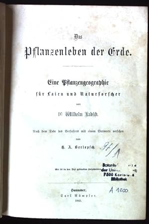 Image du vendeur pour Das Pflanzenleben der Erde. mis en vente par books4less (Versandantiquariat Petra Gros GmbH & Co. KG)