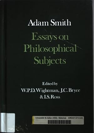 Bild des Verkufers fr Essays on Philosophical Subjects, with Dugald Stewart's Account of Adam Smith. zum Verkauf von books4less (Versandantiquariat Petra Gros GmbH & Co. KG)